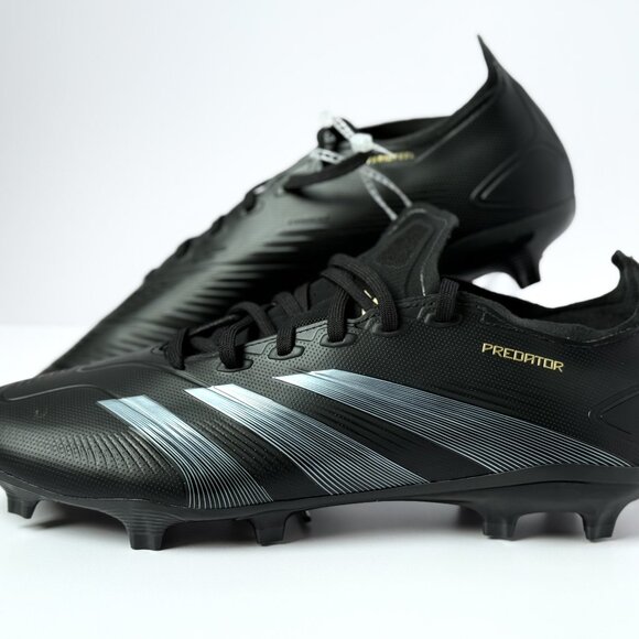 Adidas Predator 24 League FG Core Black Carbon Soccer Cleats IF6347 Size 9.5 Men - Picture 2 of 7